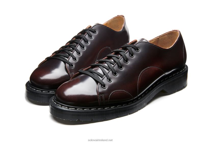 Men Solovair Burgundy Rub-Off Monkey Shoe 2N2B8219