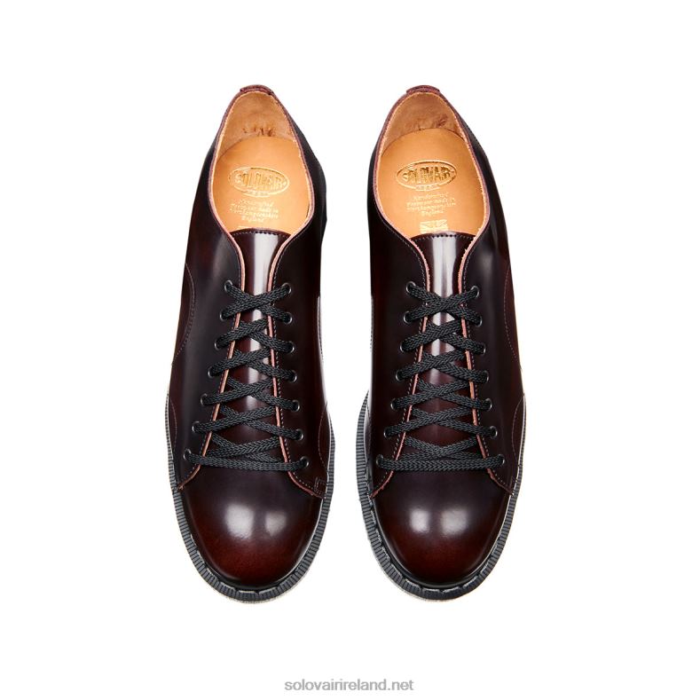 Men Solovair Burgundy Rub-Off Monkey Shoe 2N2B8219