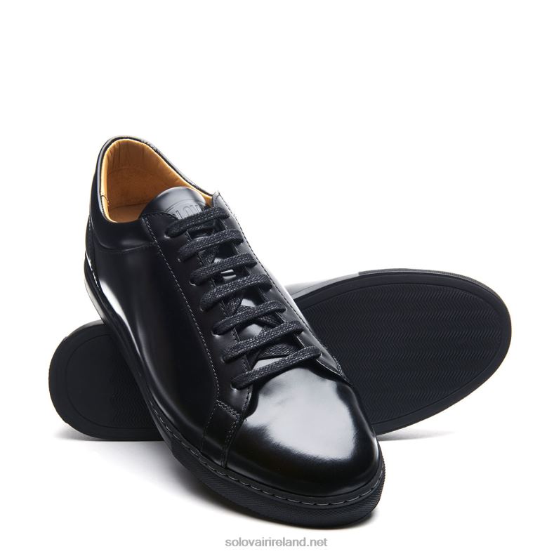 Solovair Black Hi-Shine Sneaker 070 2N2B8226