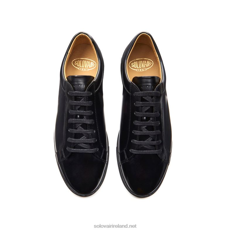 Solovair Black Hi-Shine Sneaker 070 2N2B8226