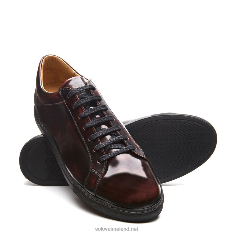 Solovair Burgundy Rub-off Sneaker 070 2N2B8230