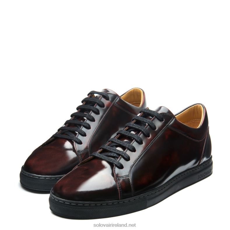Solovair Burgundy Rub-off Sneaker 070 2N2B8230