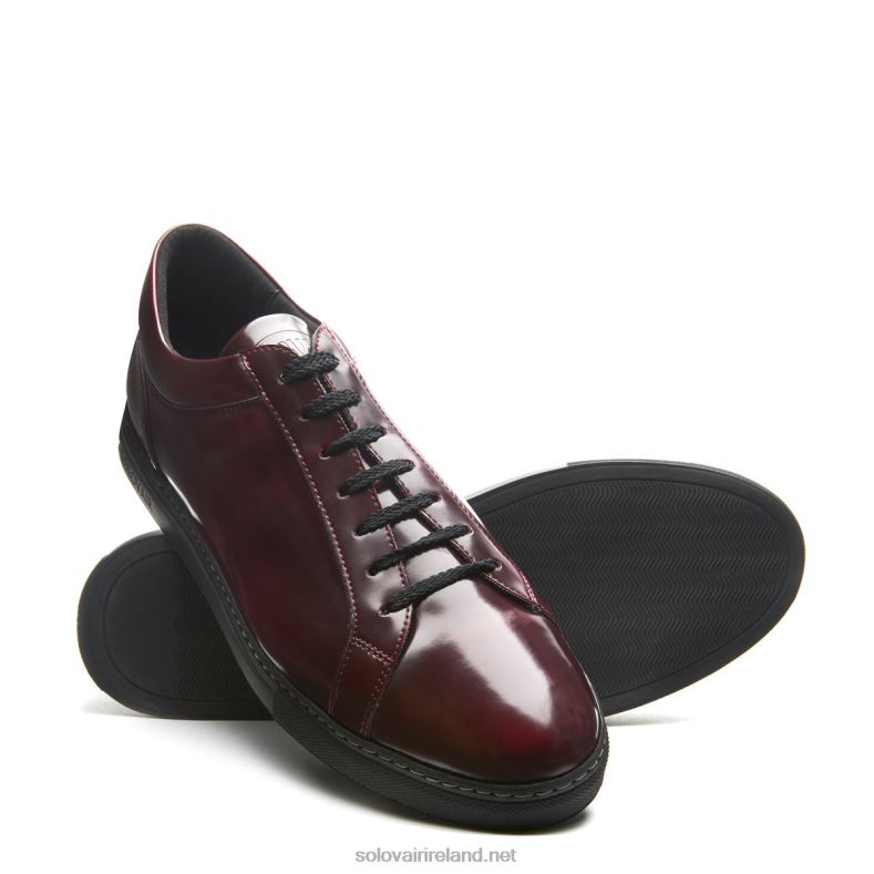 Solovair Cherry Red Rub-off Vegan Sneaker 070 2N2B8232