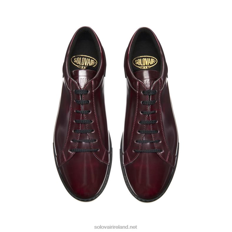 Solovair Cherry Red Rub-off Vegan Sneaker 070 2N2B8232