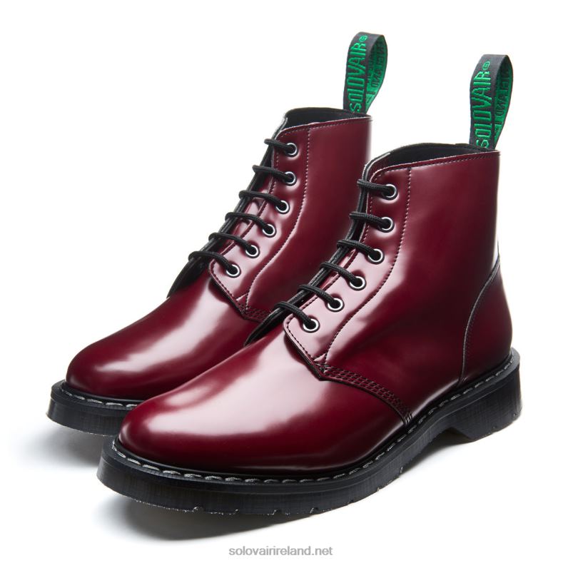 Women Solovair Merlot Vegan 6 Eye Astronaut Boot 2N2B8245