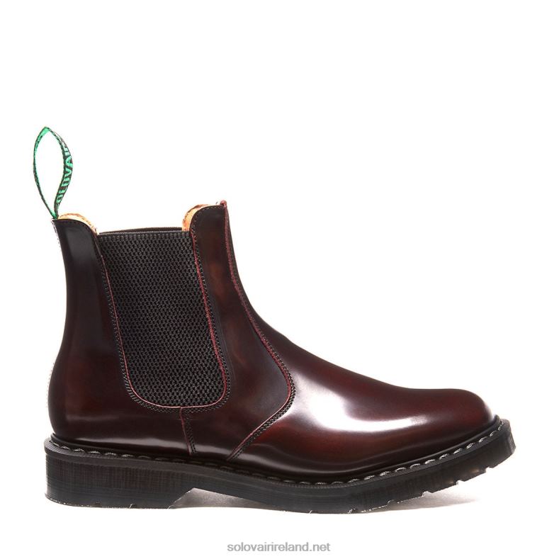 Women Solovair Burgundy Rub-Off Dealer Boot 2N2B8263