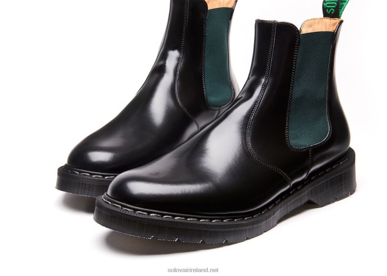 Women Solovair Green & Black Dealer Boot 2N2B8271