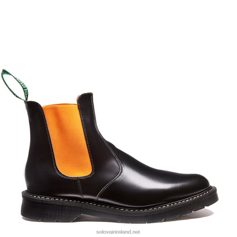 Women Solovair Orange & Black Dealer Boot 2N2B8273