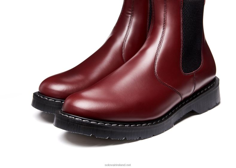 Women Solovair Oxblood Hi-Shine Dealer Boot 2N2B8262