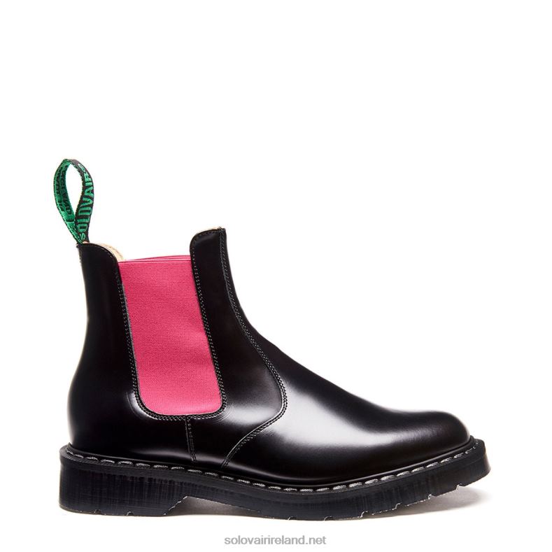 Women Solovair Pink & Black Dealer Boot 2N2B8267