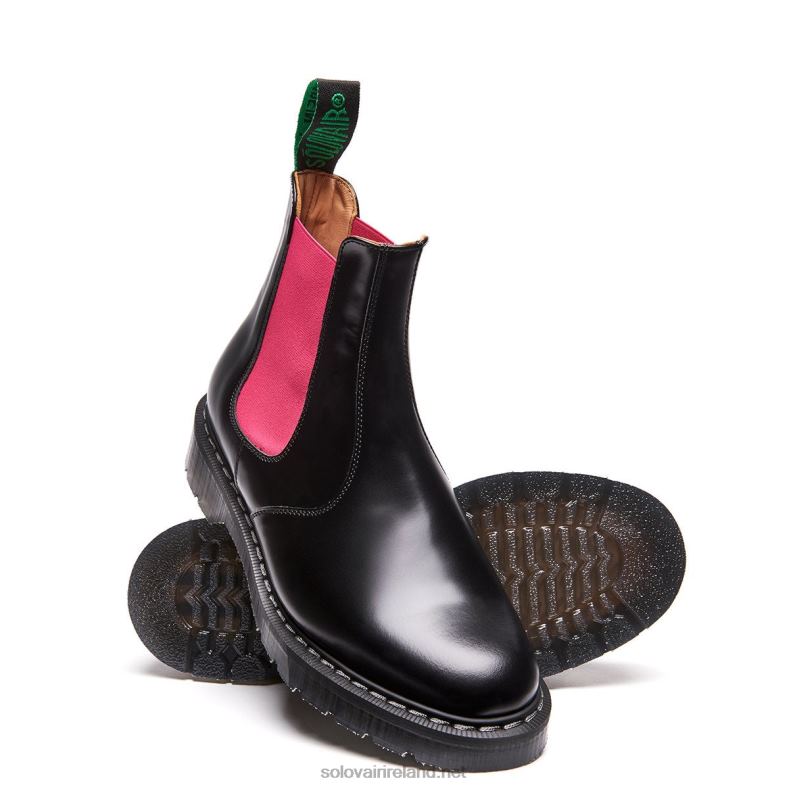 Women Solovair Pink & Black Dealer Boot 2N2B8267