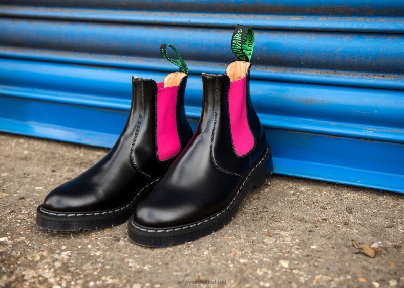 Women Solovair Pink & Black Dealer Boot 2N2B8267