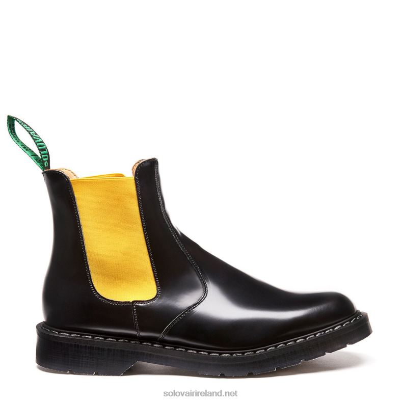 Women Solovair Yellow & Black Dealer Boot 2N2B8275