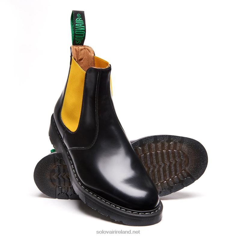 Women Solovair Yellow & Black Dealer Boot 2N2B8275