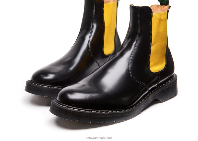 Women Solovair Yellow & Black Dealer Boot 2N2B8275