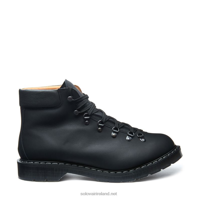 Women Solovair Black Greasy Urban Hiker 2N2B8334