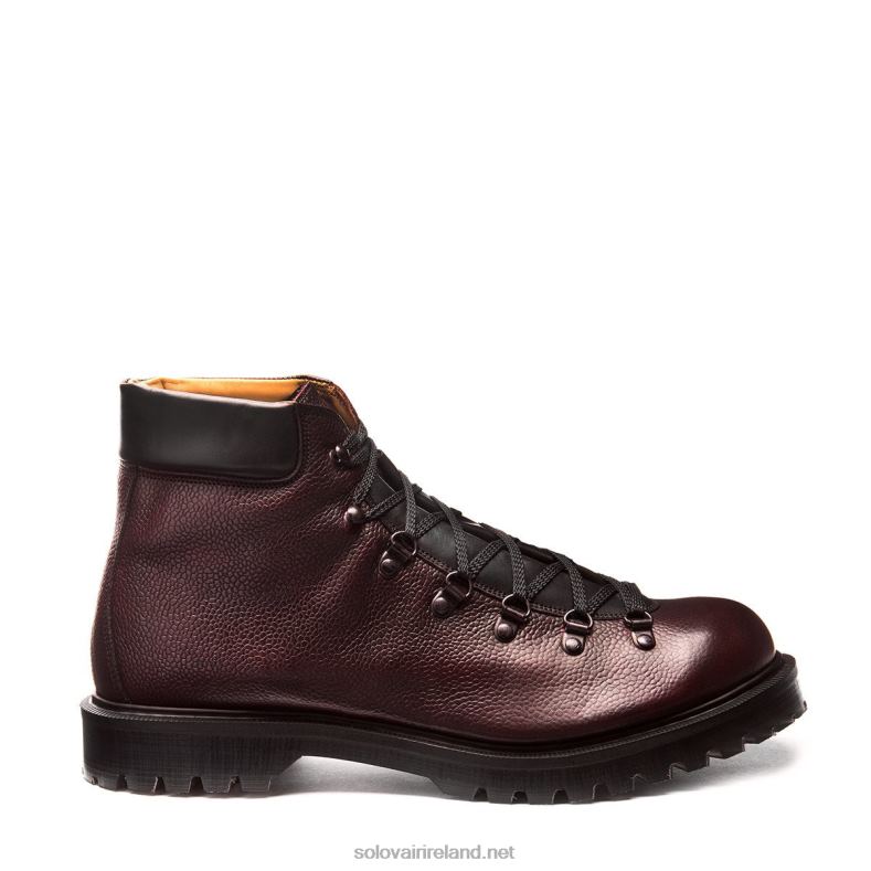 Women Solovair Burgundy Grain Urban Hiker 2N2B8336