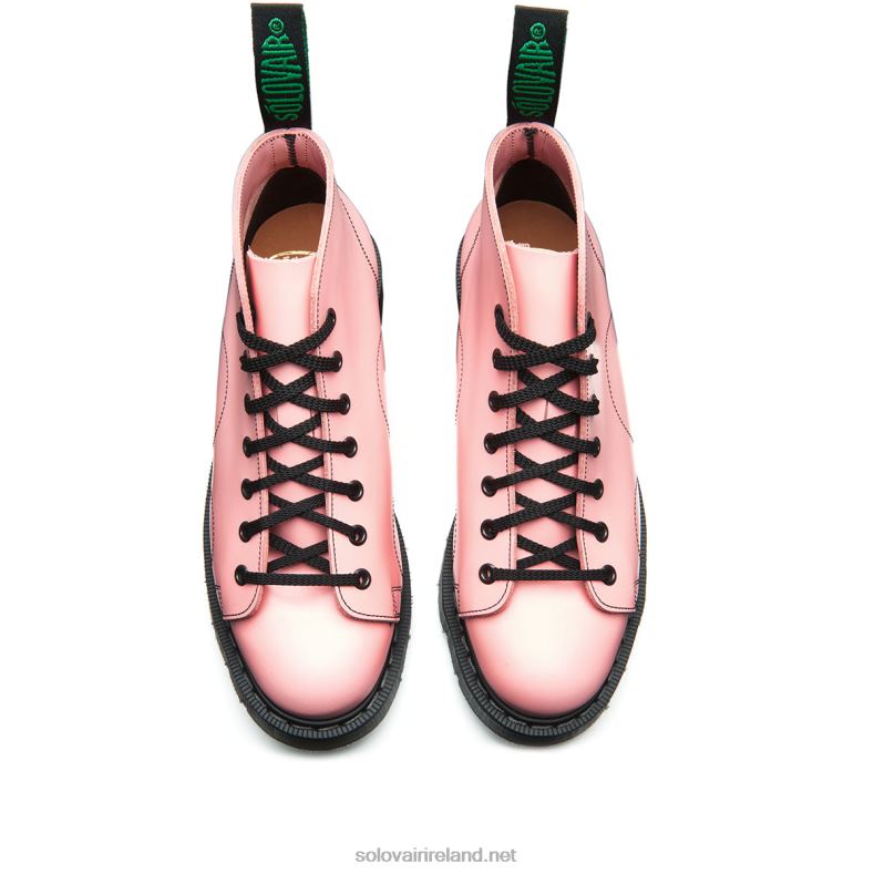 Women Solovair Blush Pink Hi-Shine Monkey Boot 2N2B8345