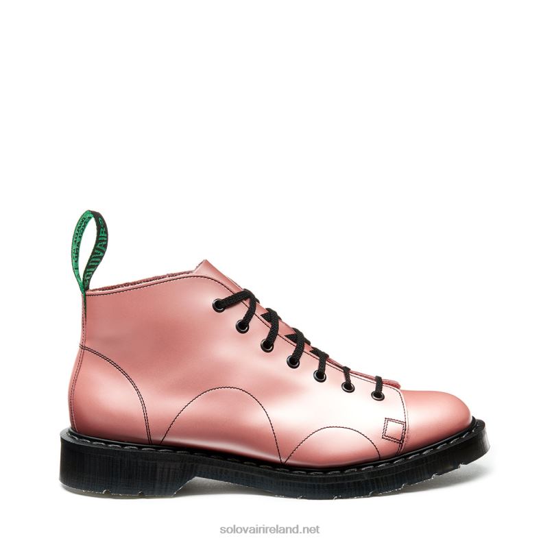 Women Solovair Iridescent Pink Hi-Shine Monkey Boot 2N2B8344