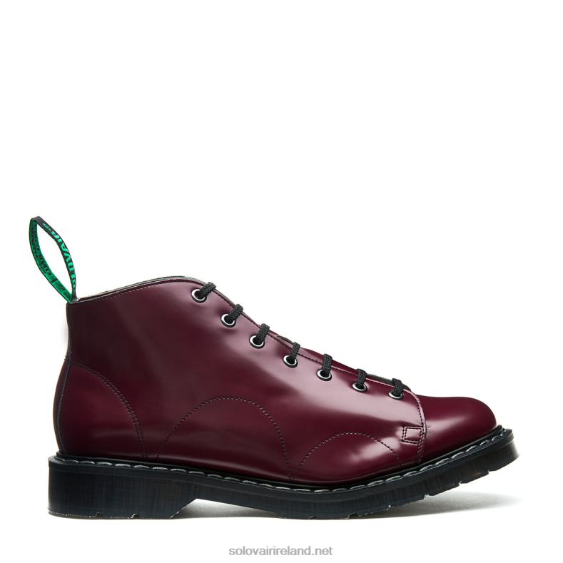 Women Solovair Merlot Vegan Hi-Shine Monkey Boot 2N2B8348