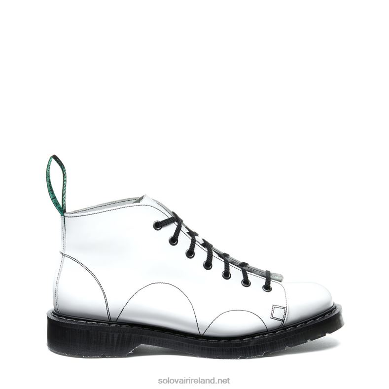 Women Solovair White Hi-Shine Monkey Boot 2N2B8351