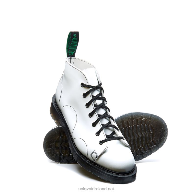 Women Solovair White Hi-Shine Monkey Boot 2N2B8351