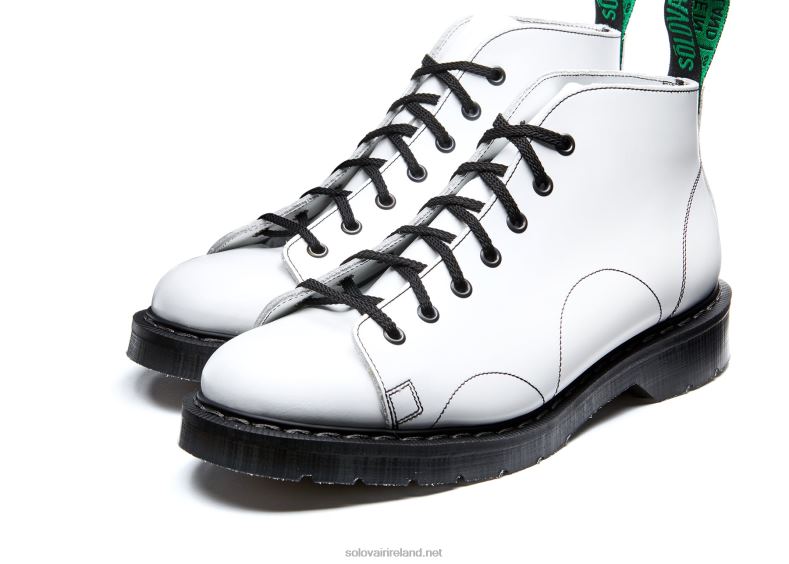 Women Solovair White Hi-Shine Monkey Boot 2N2B8351