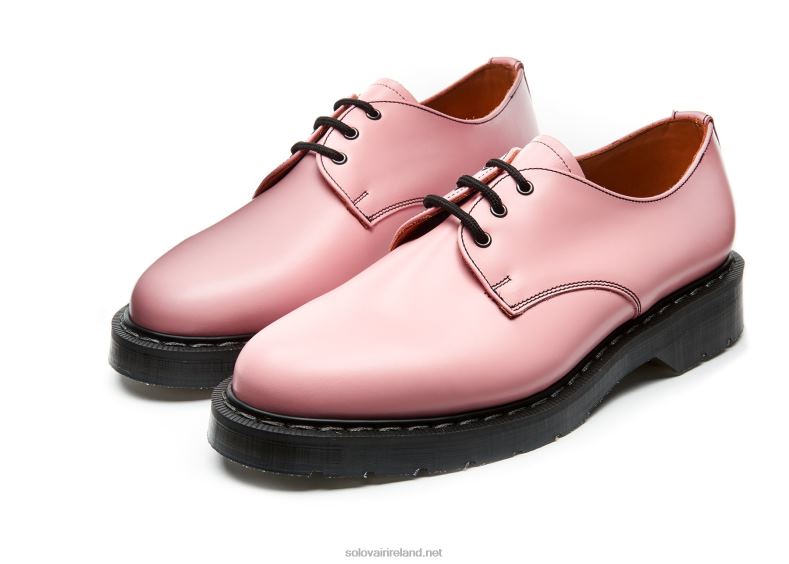 Women Solovair Blush Pink Hi-Shine Gibson Shoe 2N2B8385