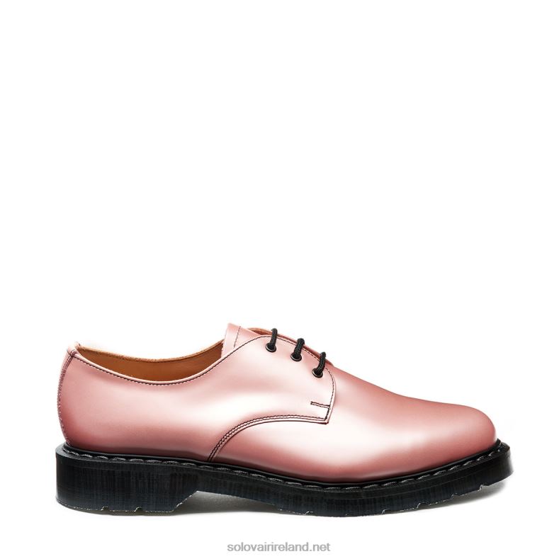 Women Solovair Iridescent Pink Hi-Shine Gibson Shoe 2N2B8384