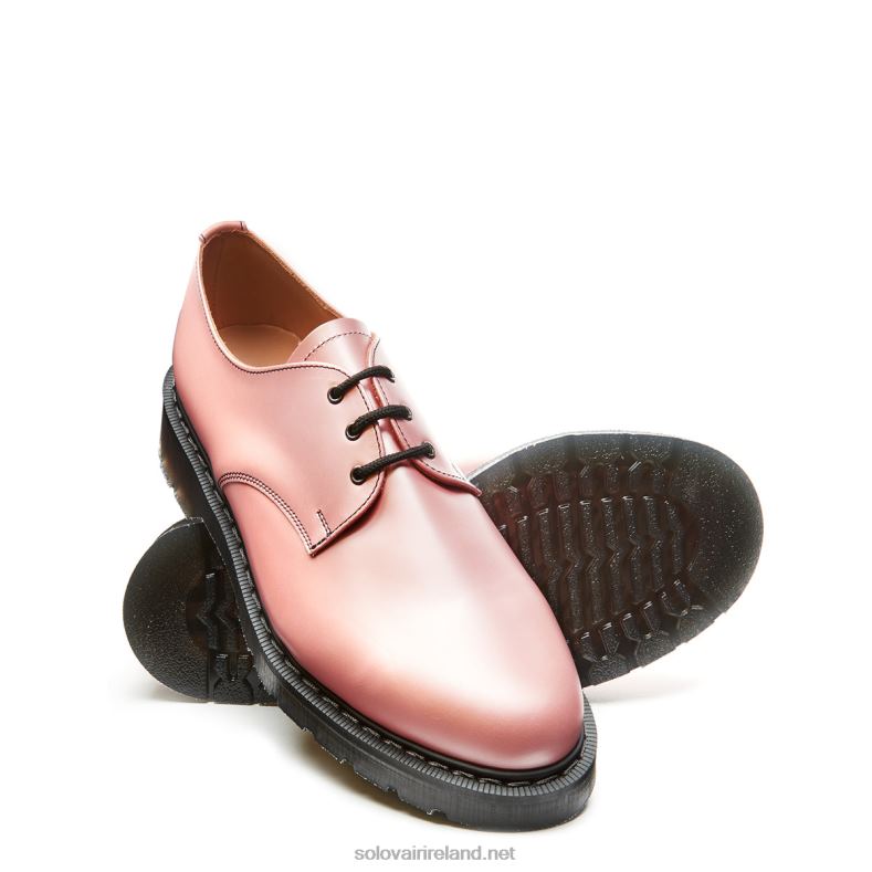 Women Solovair Iridescent Pink Hi-Shine Gibson Shoe 2N2B8384