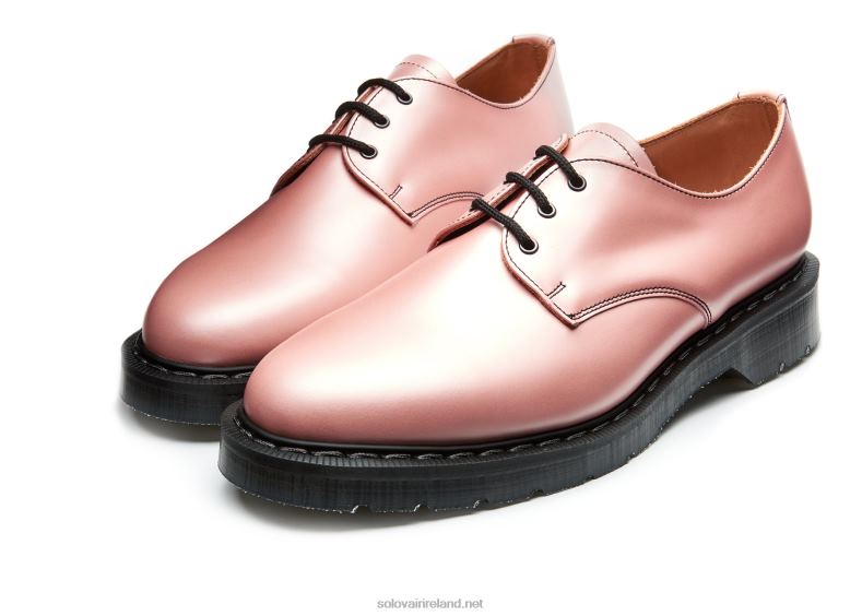 Women Solovair Iridescent Pink Hi-Shine Gibson Shoe 2N2B8384