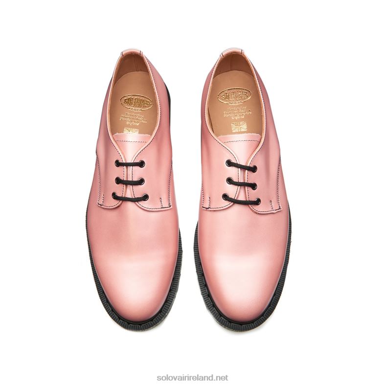 Women Solovair Iridescent Pink Hi-Shine Gibson Shoe 2N2B8384