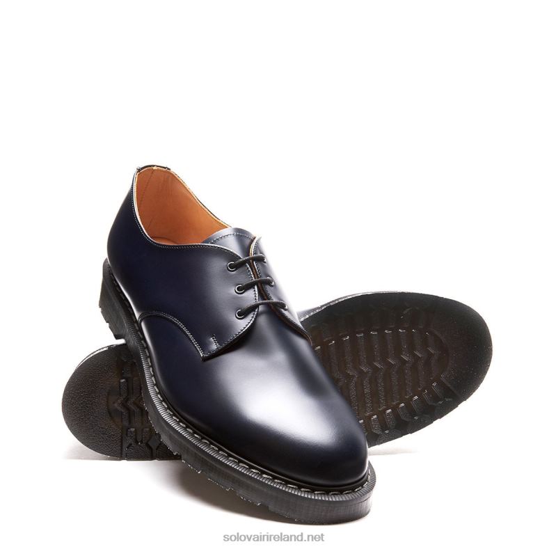 Women Solovair Navy Hi-Shine Gibson Shoe 2N2B8387