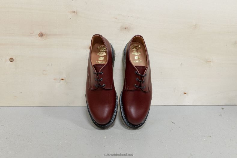 Women Solovair Oxblood Hi-Shine Gibson Shoe 2N2B8369