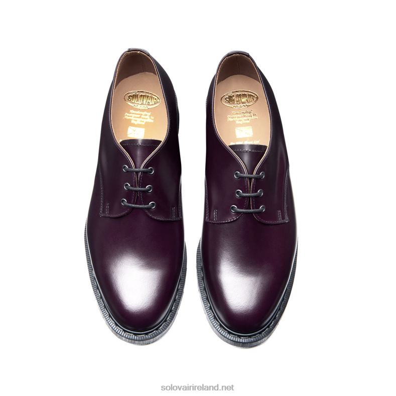 Women Solovair Purple Hi-Shine Gibson Shoe 2N2B8383