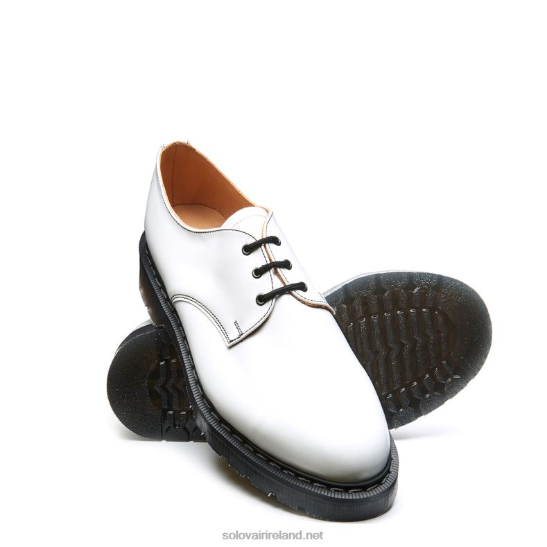 Women Solovair White Hi-Shine Gibson Shoe 2N2B8372