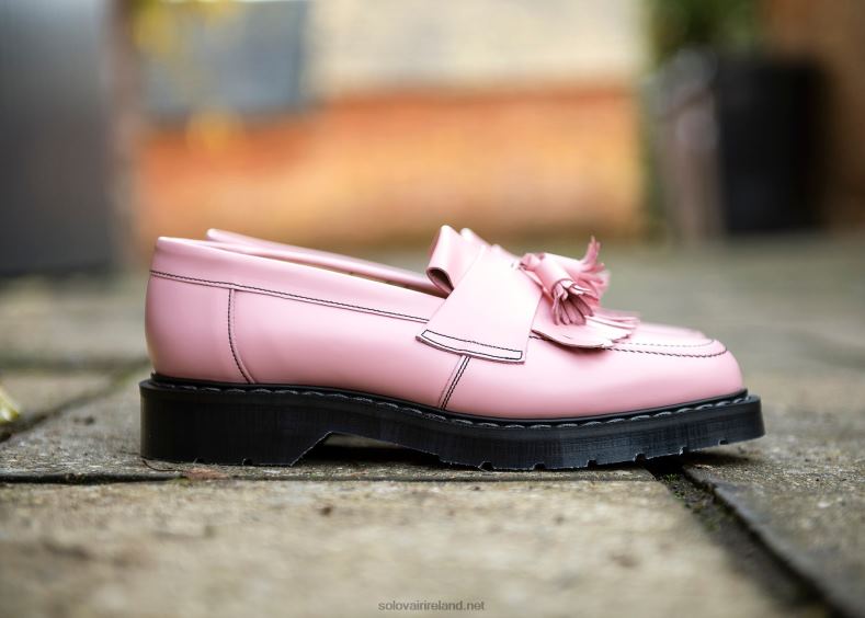Women Solovair Blush Pink Hi-Shine Tassel Loafer 2N2B8402