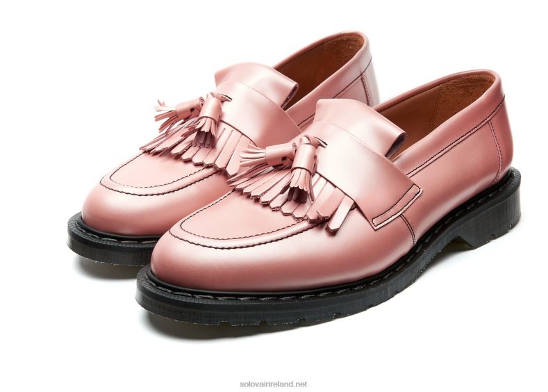 Women Solovair Iridescent Pink Hi-Shine Tassel Loafer 2N2B8401
