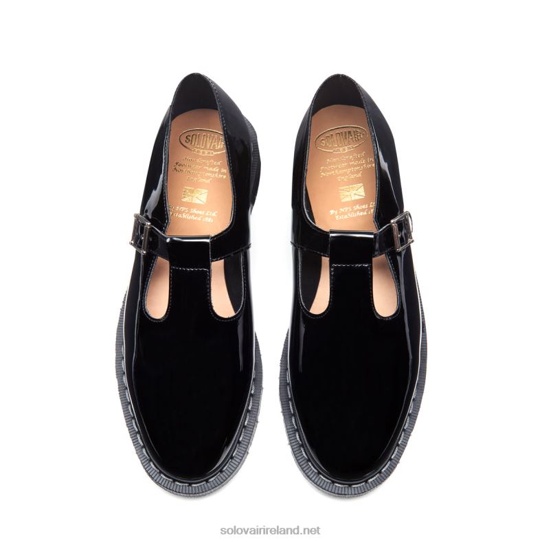 Women Solovair Black Patent Mary Jane Shoe 2N2B8404